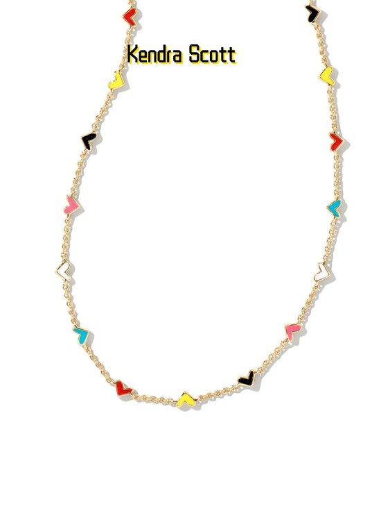 Kendra Scott Jewelry - Haven Heart Gold Strand Necklace in Multi Mix
